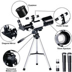 Niki | Astronomy Telescope | 70mm Aperture, 300mm Focus, Easy Setup
