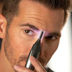 Niki | Professional Ultra-Thin Precision Trimmer | Titanium Stainless Steel Blades | Integrated LED Light | Micro-Oscillation Technology | For Nose, Ears & Contours