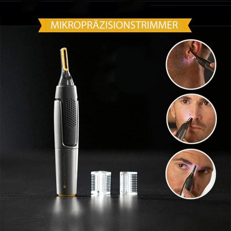 Niki | Professional Ultra-Thin Precision Trimmer | Titanium Stainless Steel Blades | Integrated LED Light | Micro-Oscillation Technology | For Nose, Ears & Contours