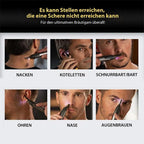 Niki | Professional Ultra-Thin Precision Trimmer | Titanium Stainless Steel Blades | Integrated LED Light | Micro-Oscillation Technology | For Nose, Ears & Contours