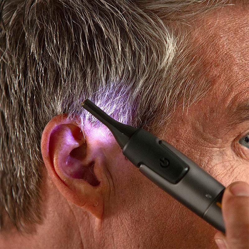 Niki | Professional Ultra-Thin Precision Trimmer | Titanium Stainless Steel Blades | Integrated LED Light | Micro-Oscillation Technology | For Nose, Ears & Contours