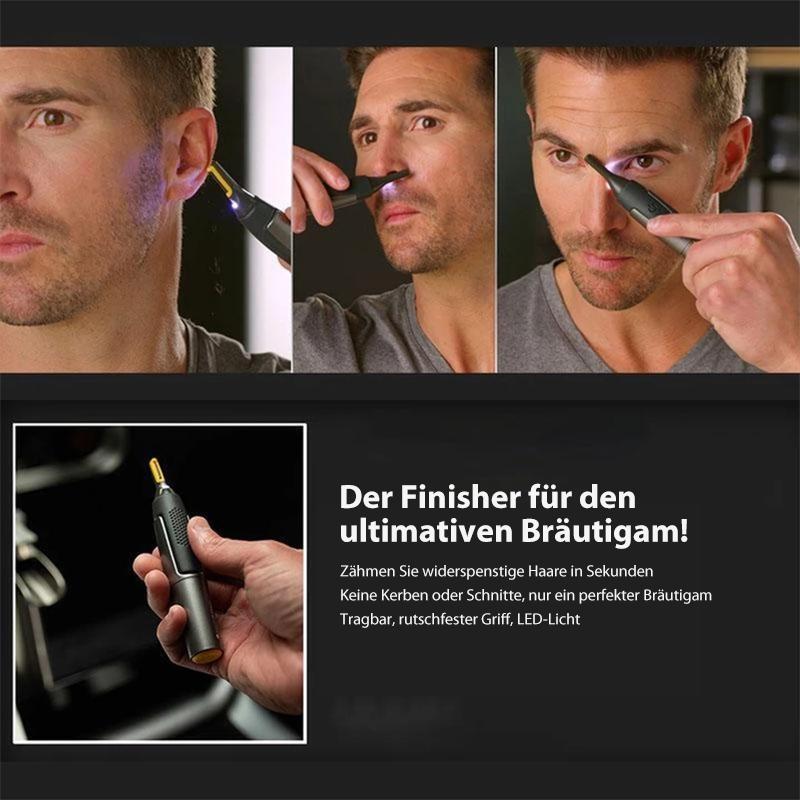 Niki | Professional Ultra-Thin Precision Trimmer | Titanium Stainless Steel Blades | Integrated LED Light | Micro-Oscillation Technology | For Nose, Ears & Contours