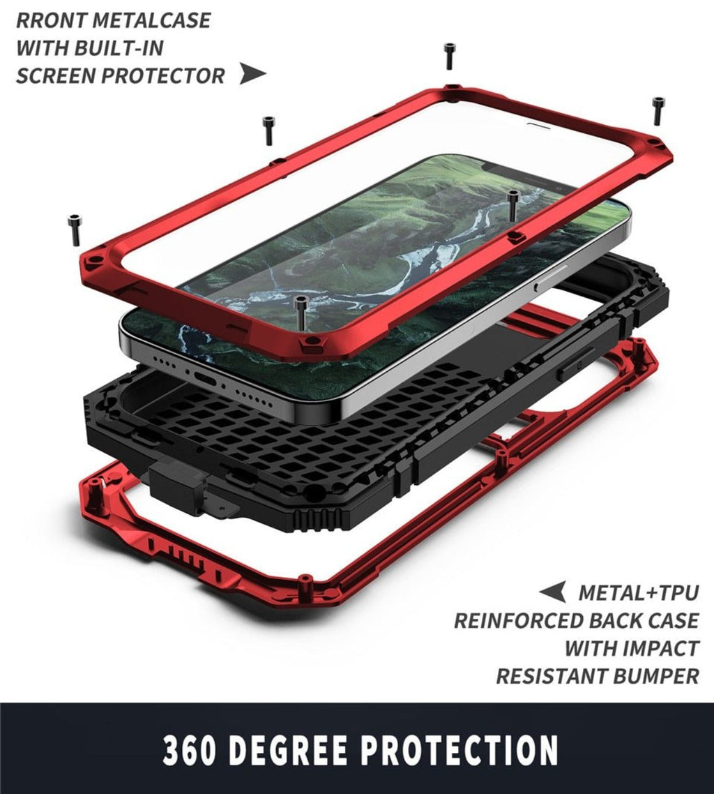 Niki | Rugged Glass Metal Case for iPhone - Drop Protection