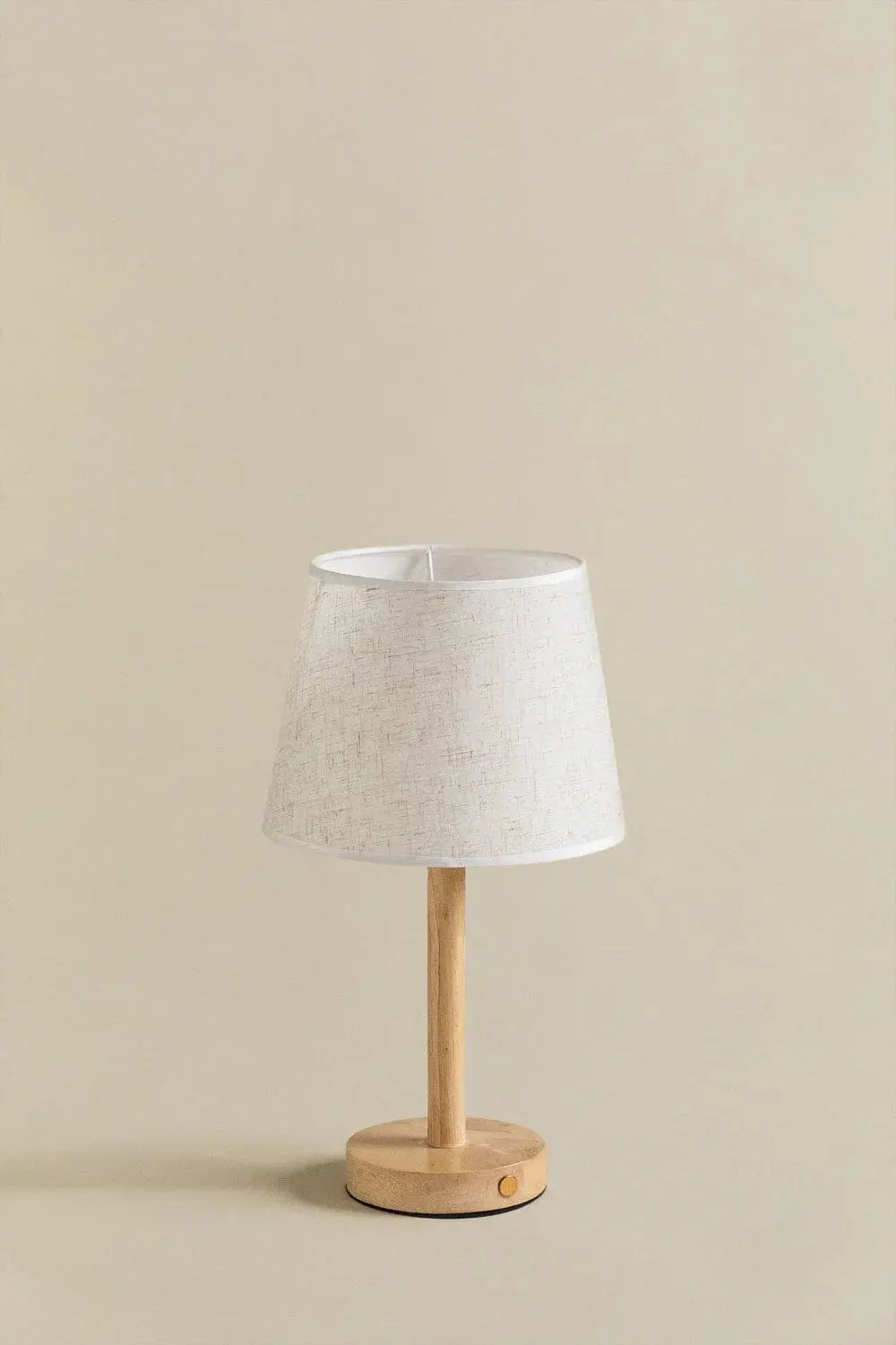 Niki | Rechargeable Wooden LED Table Lamp with Fabric Shade