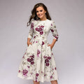 Niki | Elegant Floral Midi Dress