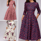 Niki | Elegant Floral Midi Dress