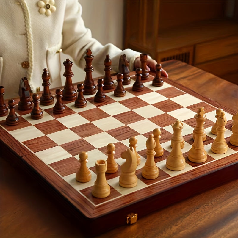 Niki | RoyalWood Luxury Chess Set – Solid Wood Chessboard with Finely Detailed Pieces