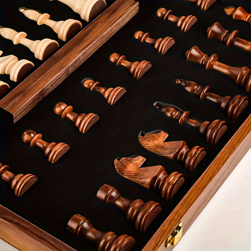 Niki | RoyalWood Luxury Chess Set – Solid Wood Chessboard with Finely Detailed Pieces