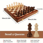 Niki | RoyalWood Luxury Chess Set – Solid Wood Chessboard with Finely Detailed Pieces