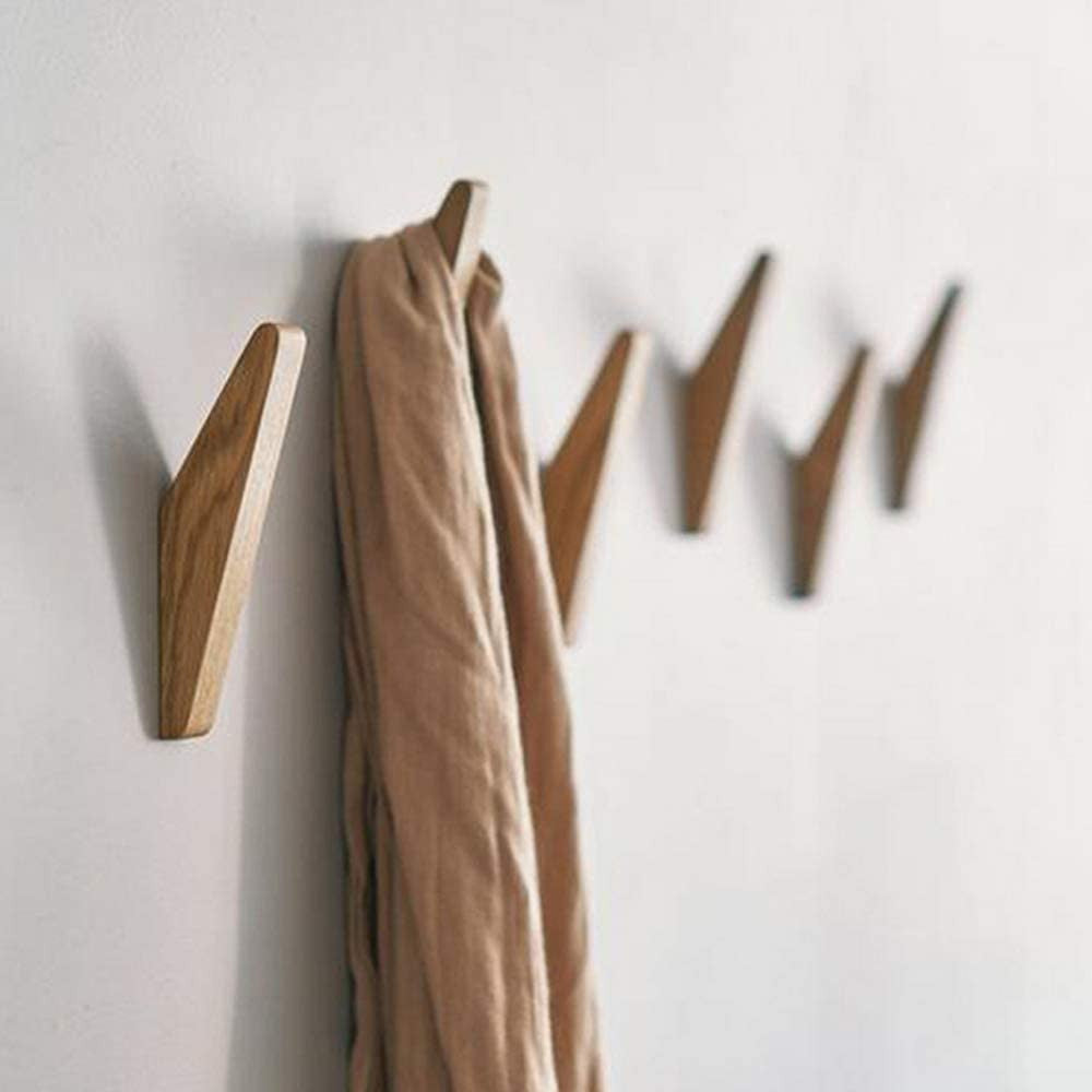 Niki | Scandi Set of 6 Wooden Coat Hooks