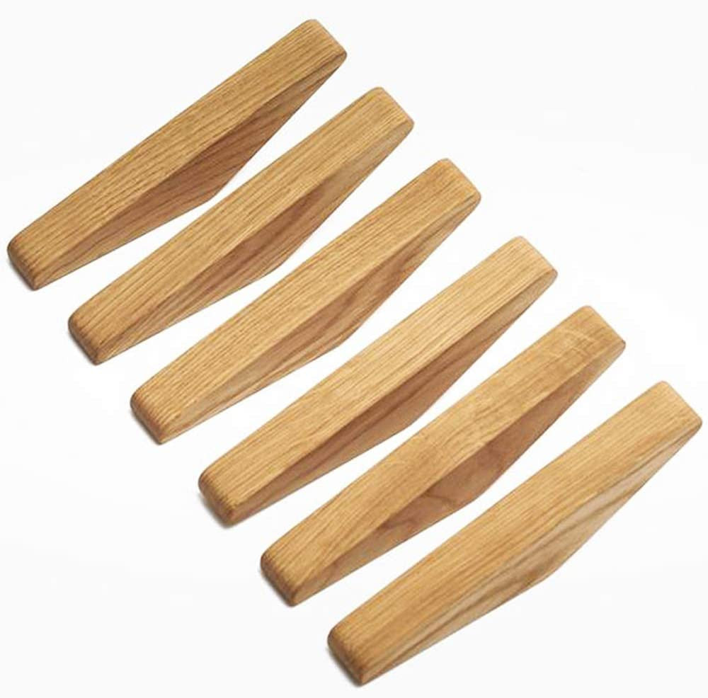 Niki | Scandi Set of 6 Wooden Coat Hooks
