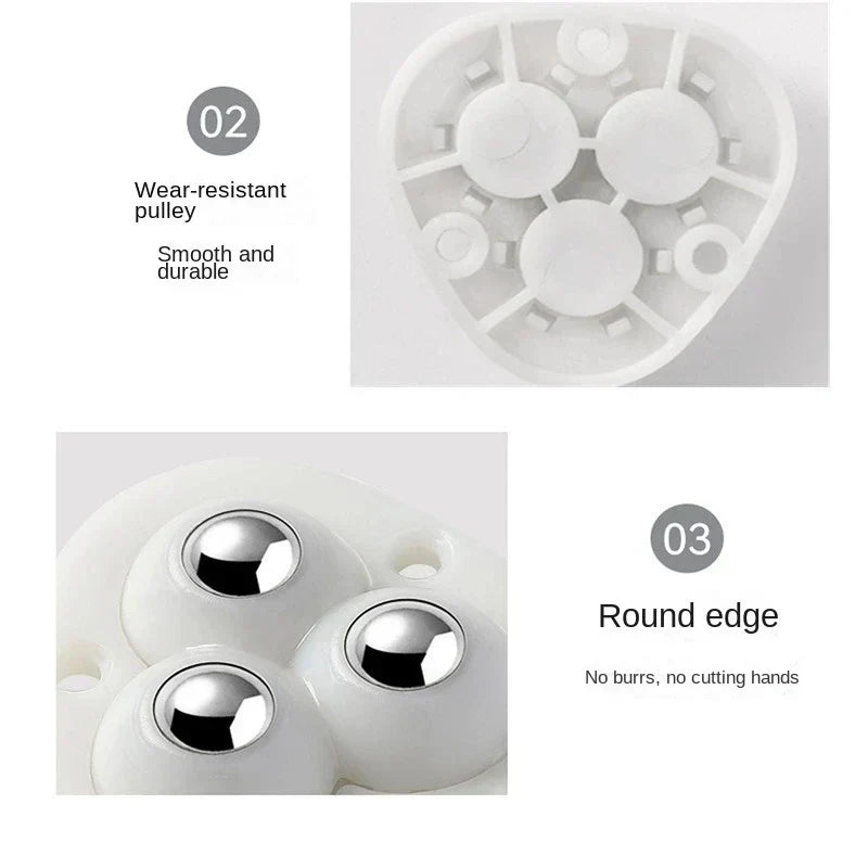 Niki | Self-adhesive fully swivel furniture moving wheels
