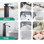 Niki Sink Mixer Aqualis Noir | Stainless Steel | Hot & Cold Water | For Bathroom & Guest Toilet