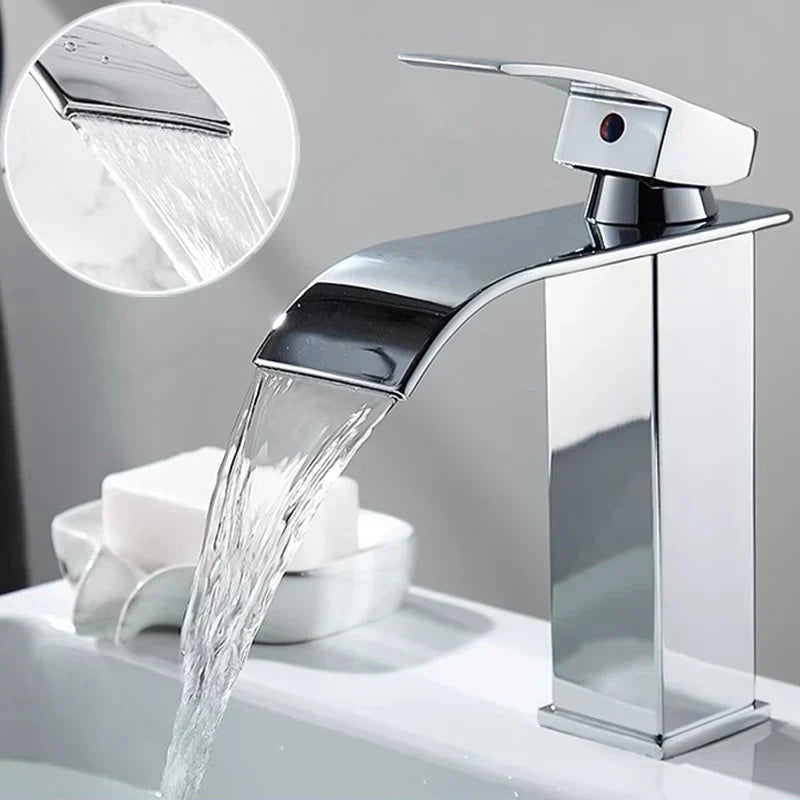 Niki Sink Mixer Aqualis Noir | Stainless Steel | Hot & Cold Water | For Bathroom & Guest Toilet