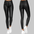 Niki | Sleek High-Waist Faux Leather Pants