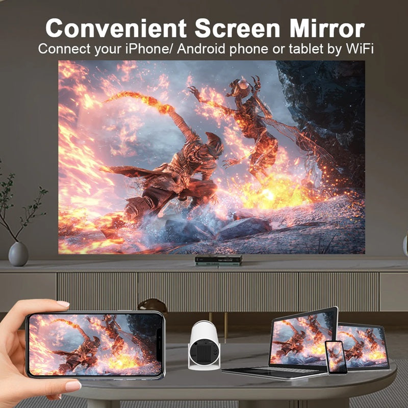 Niki | Smart 4K Projector with WiFi 6 and Bluetooth 5.0