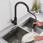 Niki | SmartTouch | Kitchen Faucet with Touch Sensor and Pull-Out Spray Head – Brushed Nickel