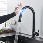 Niki | SmartTouch | Kitchen Faucet with Touch Sensor and Pull-Out Spray Head – Brushed Nickel