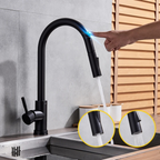 Niki | SmartTouch | Kitchen Faucet with Touch Sensor and Pull-Out Spray Head – Brushed Nickel