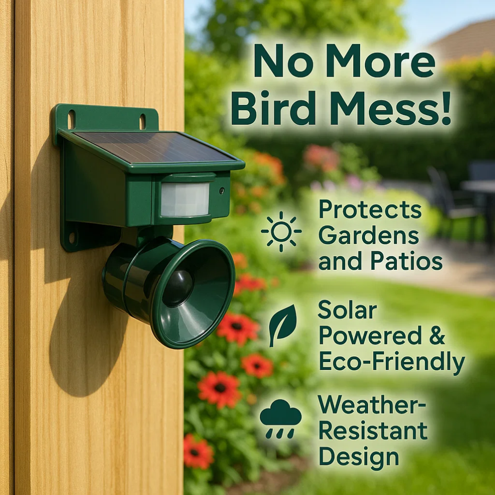 Niki | Solar Bird Deterrent with Motion Sensor for Outdoor Areas