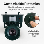 Niki | Solar Bird Deterrent with Motion Sensor for Outdoor Areas