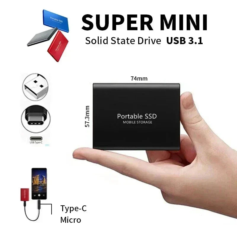 Niki | TECHNOLOGY | Super Fast External SSD 128GB | Mini SSD | High-Speed Storage for Laptop and PC
