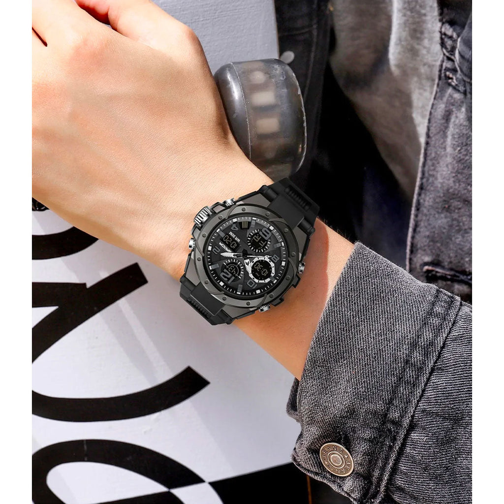 Niki | TitanGuard Military Men's Watch – Robust Multifunctional Analog & Digital Watch