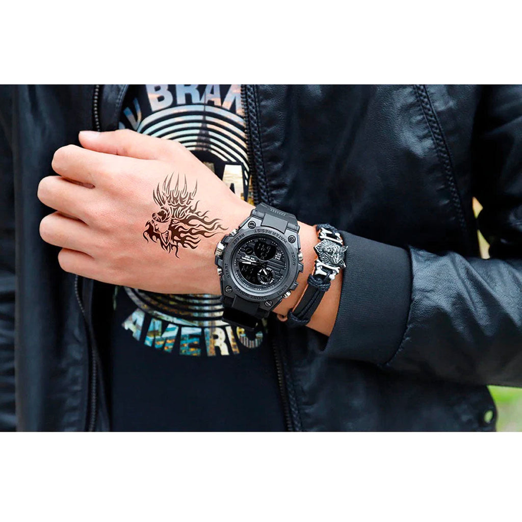 Niki | TitanGuard Military Men's Watch – Robust Multifunctional Analog & Digital Watch