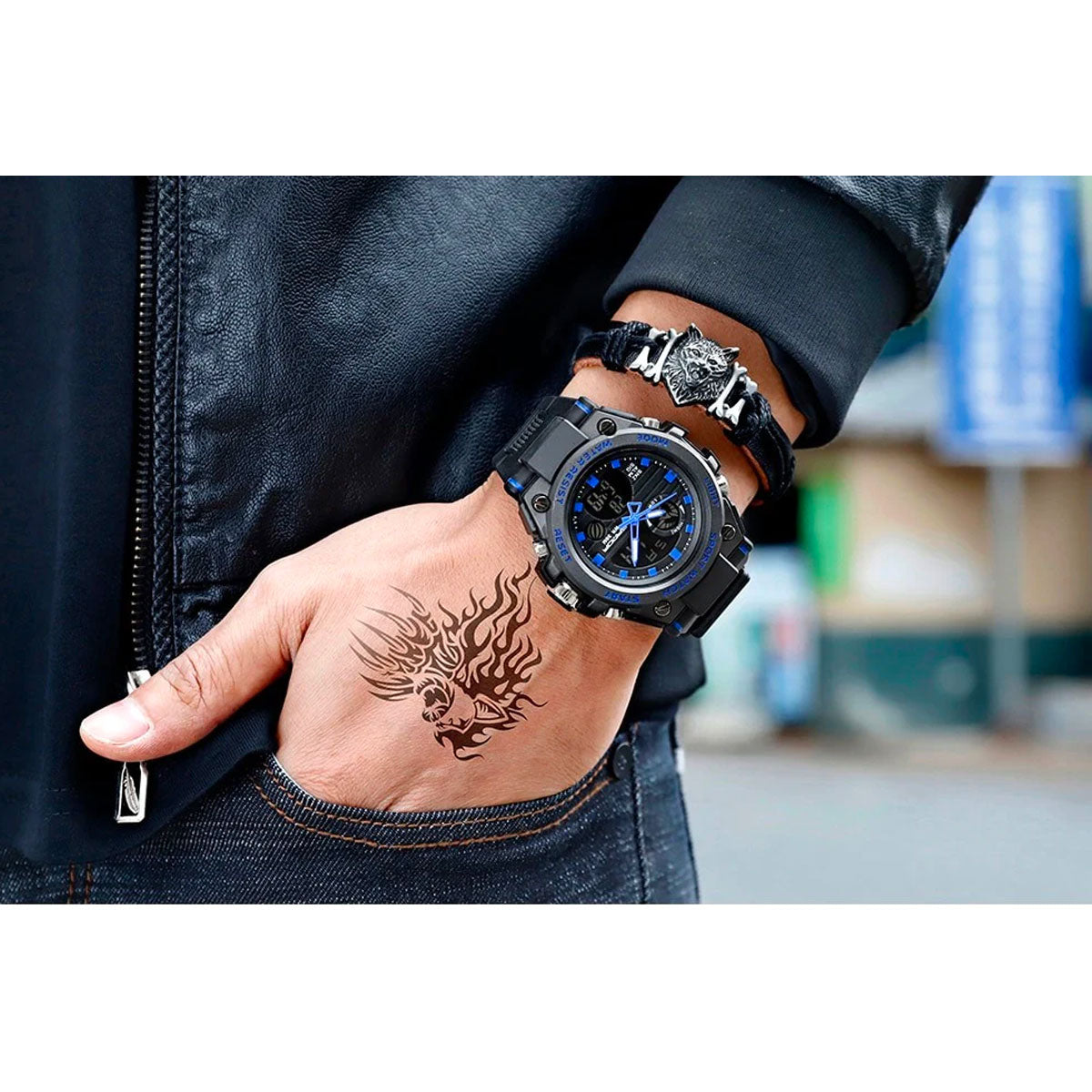 Niki | TitanGuard Military Men's Watch – Robust Multifunctional Analog & Digital Watch