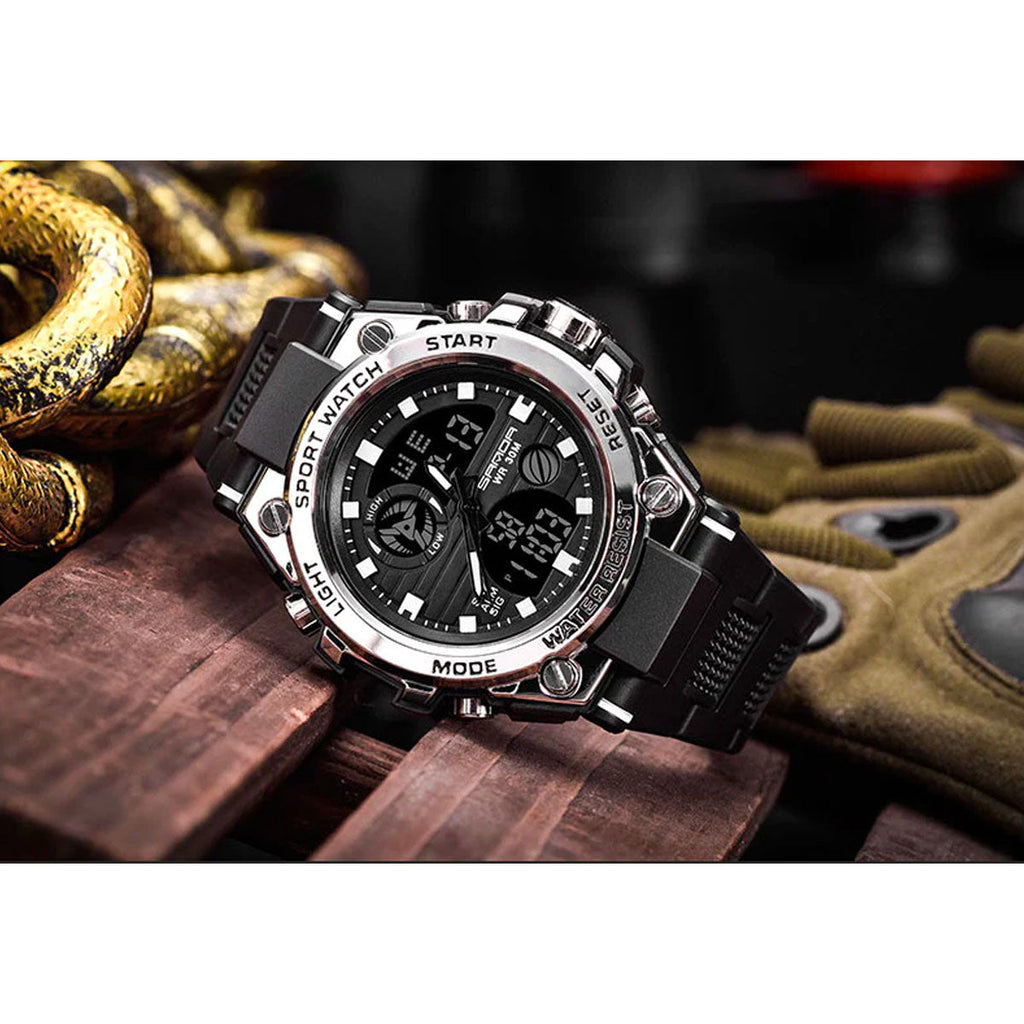 Niki | TitanGuard Military Men's Watch – Robust Multifunctional Analog & Digital Watch