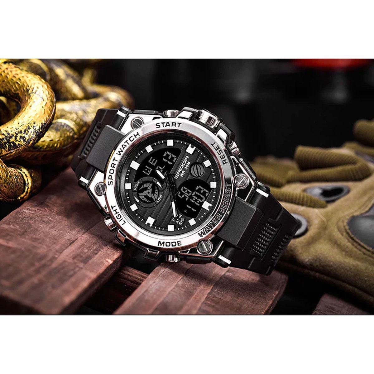 Niki | TitanGuard Military Men's Watch – Robust Multifunctional Analog & Digital Watch