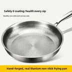 Niki | Hammered titanium frying pan, induction safe, naturally non-stick