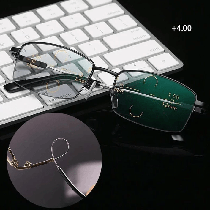 Niki | Titanium Progressive Distance and Near Dual-Use Reading Glasses