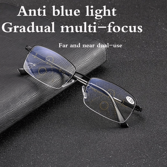 Niki | Titanium Progressive Distance and Near Dual-Use Reading Glasses