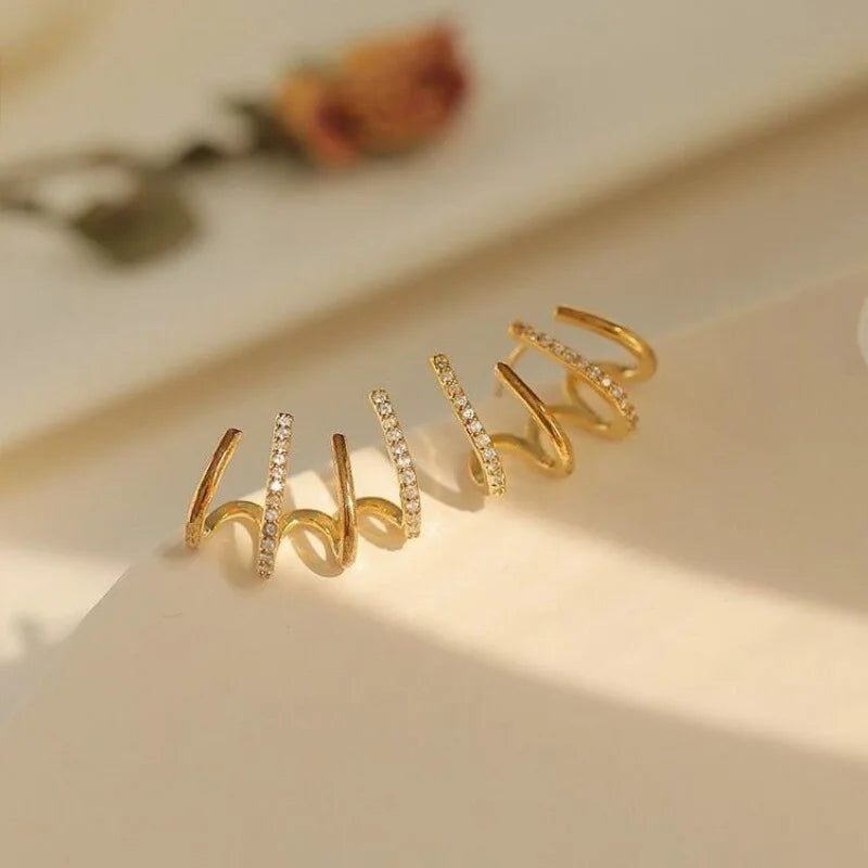Niki | Twisted Earrings | Elegant Design | Gold or Silver