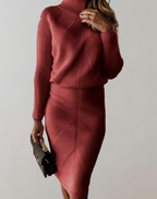Niki | Women's Cozy Turtleneck Knit Set