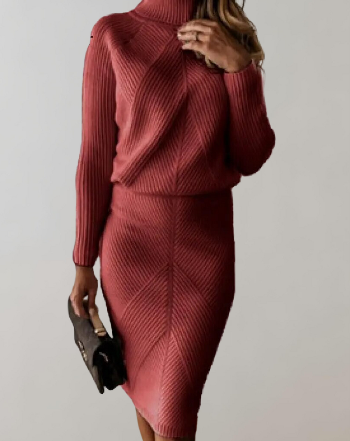 Niki | Women's Cozy Turtleneck Knit Set