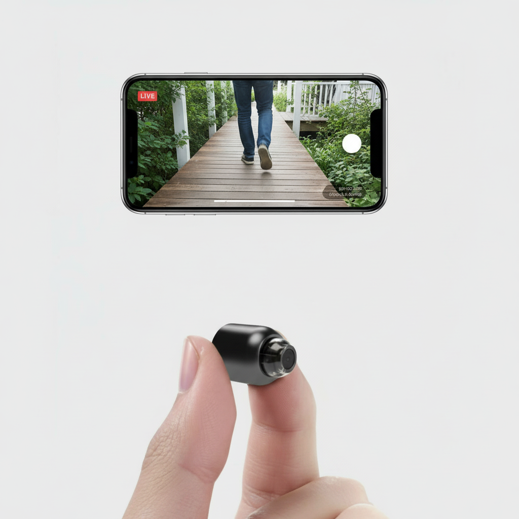 Niki | Ultra-Small WiFi IP Camera | 1080p Full HD | 120° Wide Angle Lens | Infrared Night Vision & Motion Sensor | 2-Way Audio | Worldwide Remote Access