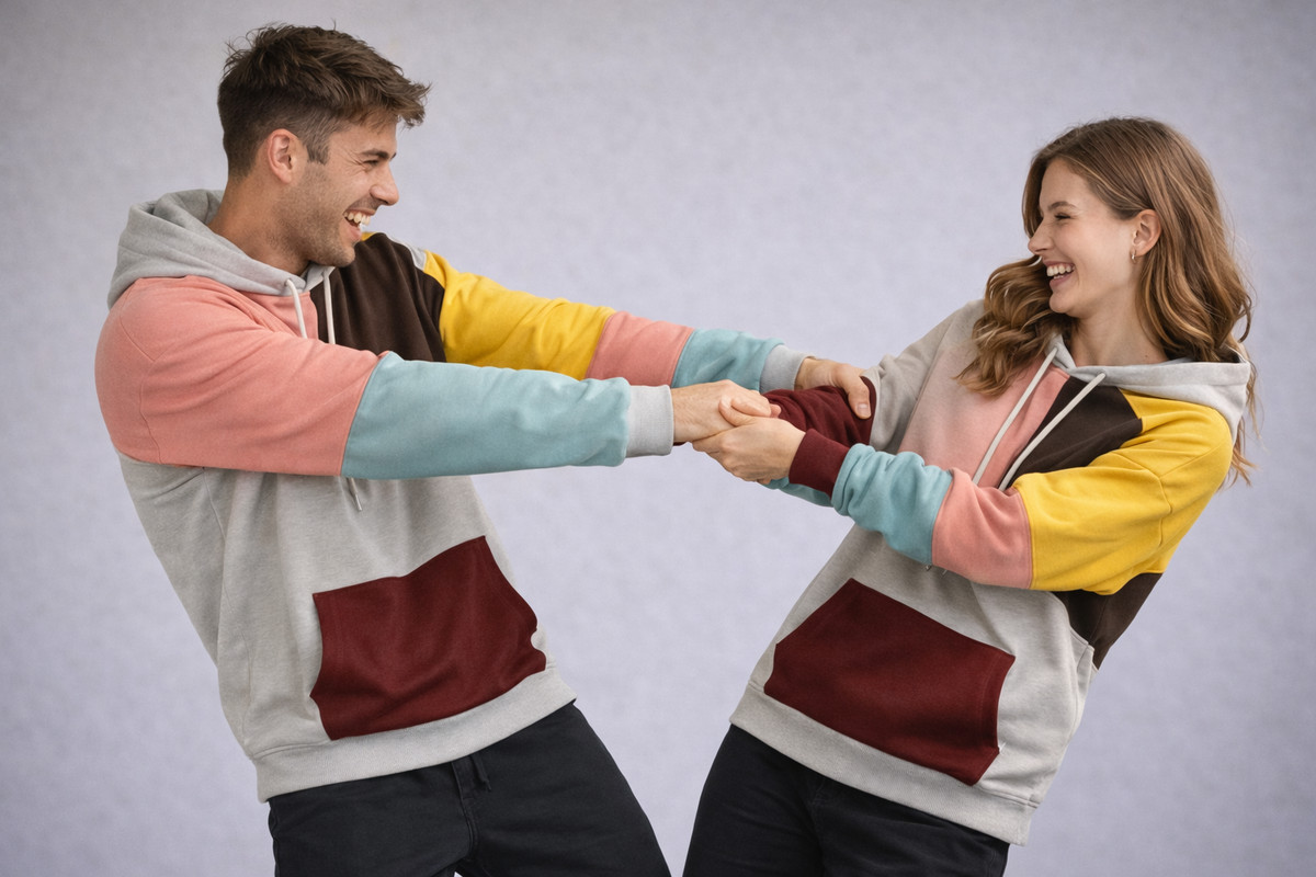 Relaxed Colorblock Hoodie