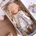 Niki | Waldorf Cuddly Doll, Soft Knit Cardigan