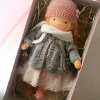 Niki | Waldorf Cuddly Doll, Soft Knit Cardigan