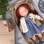 Niki | Waldorf Cuddly Doll, Soft Knit Cardigan