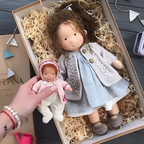 Niki | Waldorf Cuddly Doll, Soft Knit Cardigan