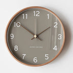 Niki | Wall Clock Made of Wood and Glass