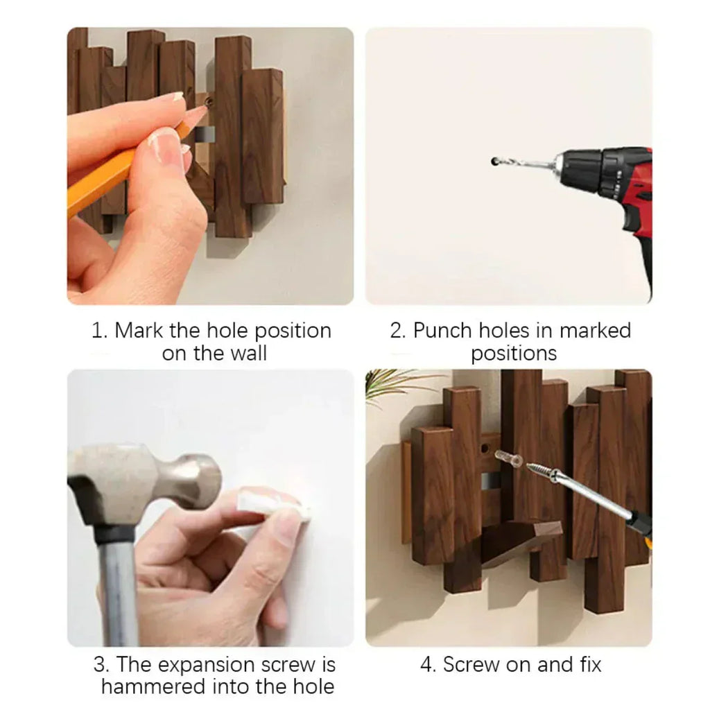 Niki | Wall Hook Made of Piano Wood