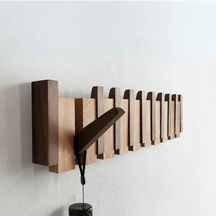 Niki | Wooden wall hook rack, piano key design