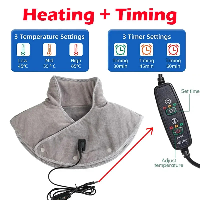 Niki | Warm Neck and Shoulder Massager USB Heating Pad with Vibration