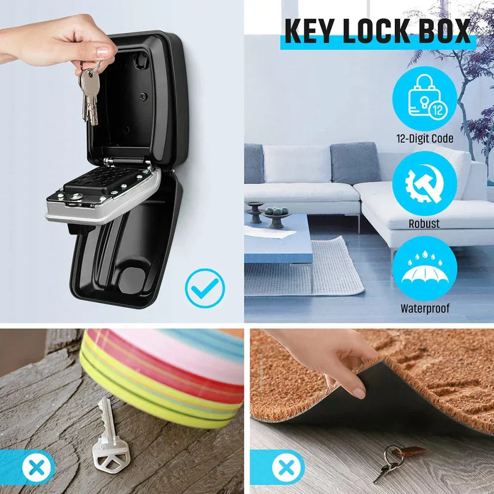 Niki | Outdoor Combination Key Lock Box – Wall Mount Weatherproof