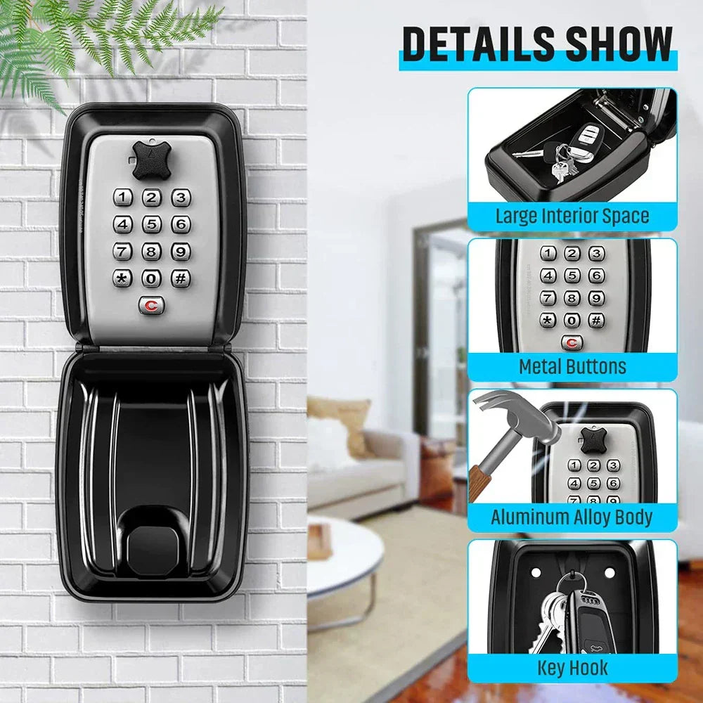 Niki | Outdoor Combination Key Lock Box – Wall Mount Weatherproof