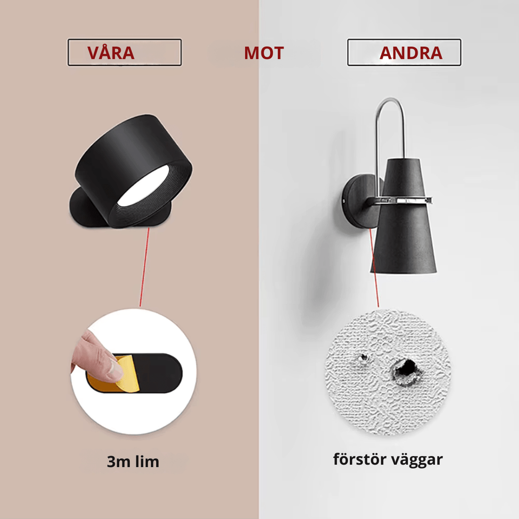 Niki | Wireless Nordic Wall Lamp with Remote Control